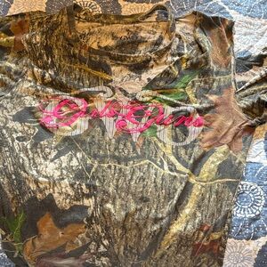 Women's Camo Muscle Tee - Green/Brown